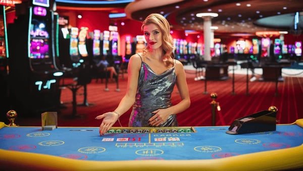 Meja roulette dealer langsung dengan suara stereo